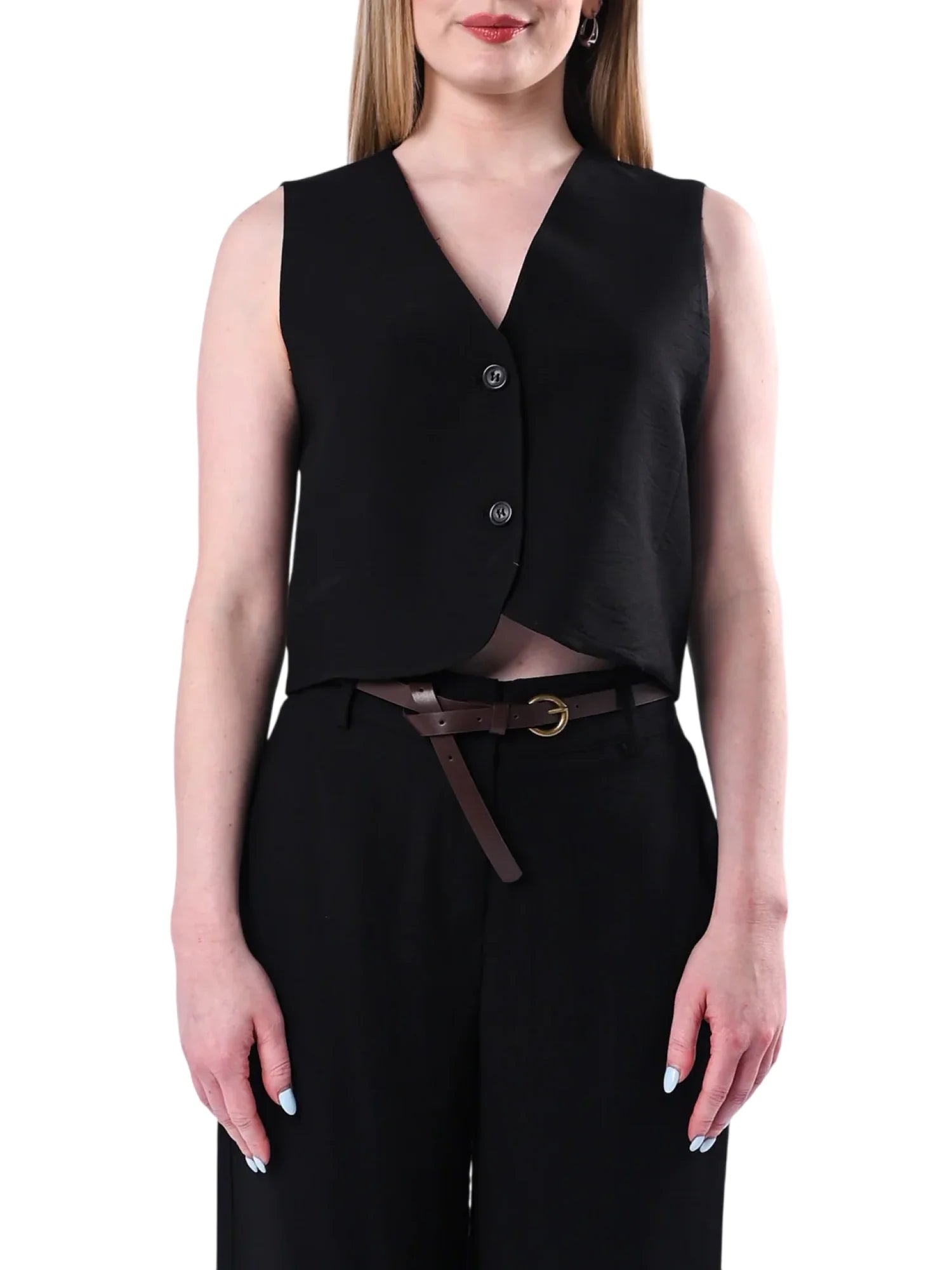 Haveone gilet donna misto viscosa nero LIA-Q044 NERO HAVEONE 