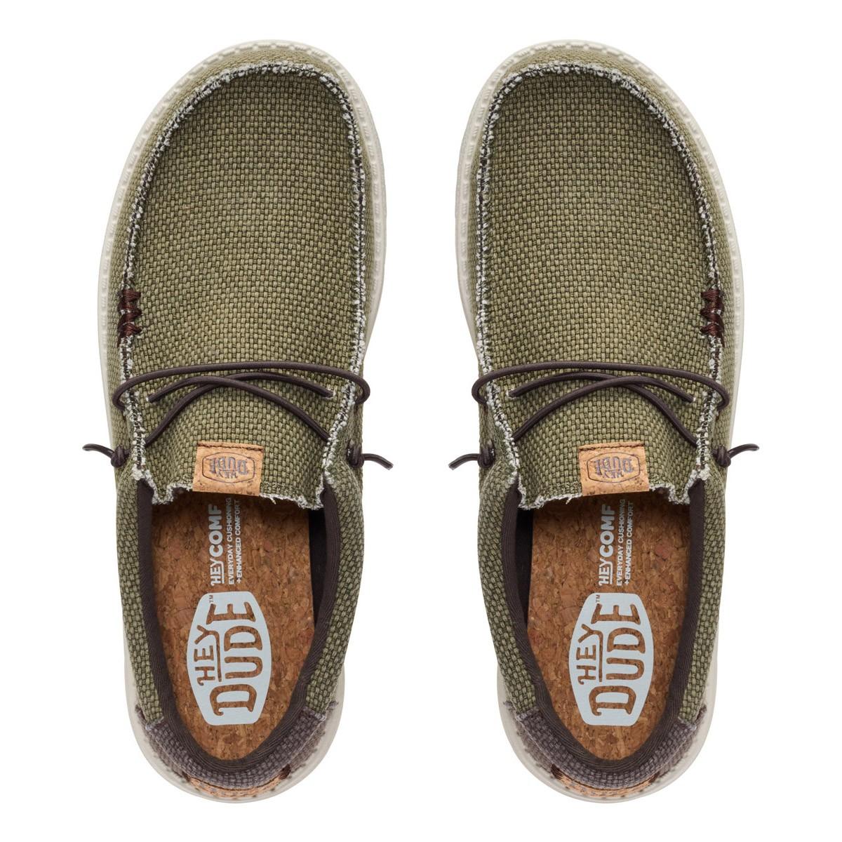 Hey Dude mocassino uomo Wally Braided verde marrone 40003 3CI HEY DUDE 