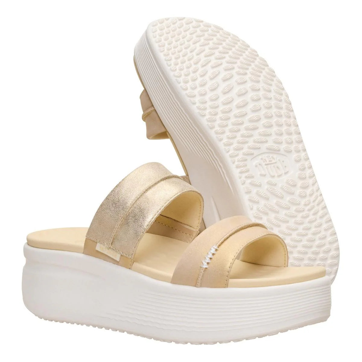 Hey Dude ciabatte platform Austin Slide Classic platino 45256 9JU HEY DUDE 