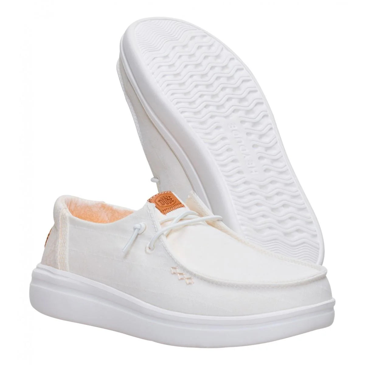 Hey Dude mocassino donna Wendy Rise Chambray Grid panna 45274 1WQ HEY DUDE 