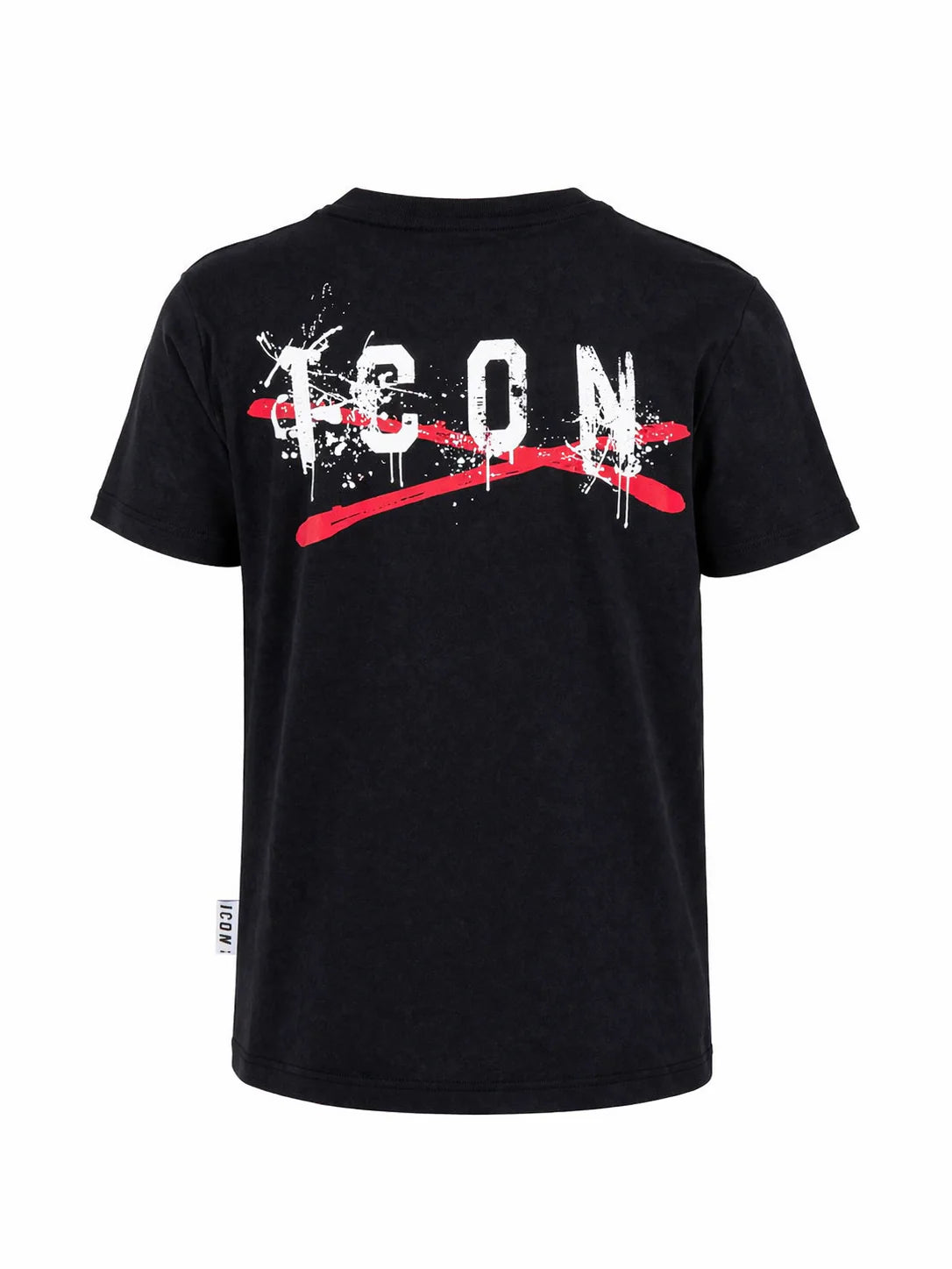 Icon T-shirt bambino manica corta con logo nero IBKS001074 9000 ICON 