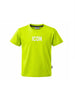 Icon T-shirt bambino in cotone con logo verde lime