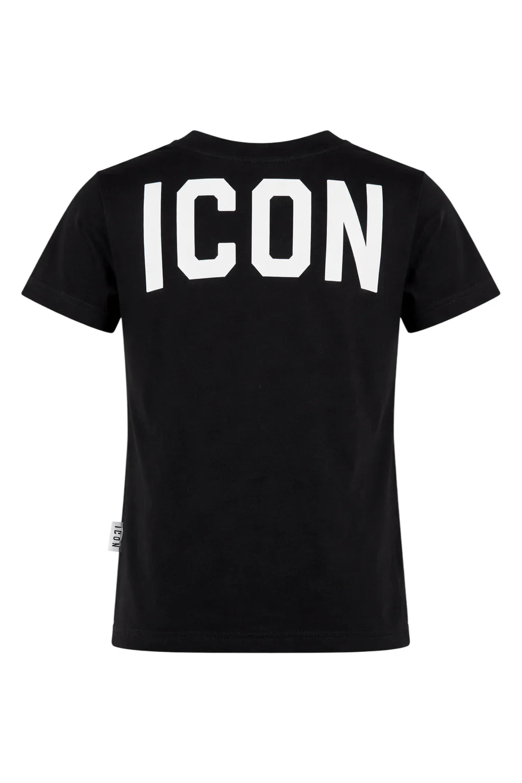 Icon T-shirt bambino in cotone con logo nero IBKS001081 9000 ICON 