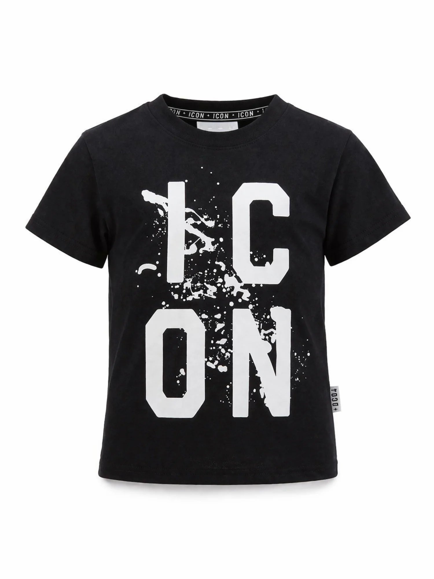 Icon T-shirt bambino manica corta con stampa logo nero IBKS001119 9000 ICON 