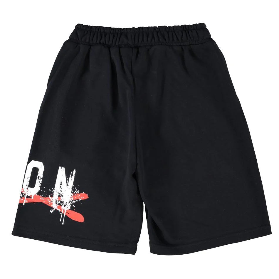 Icon bermuda bambino con logo spray nero IBSH001008 9000 ICON 
