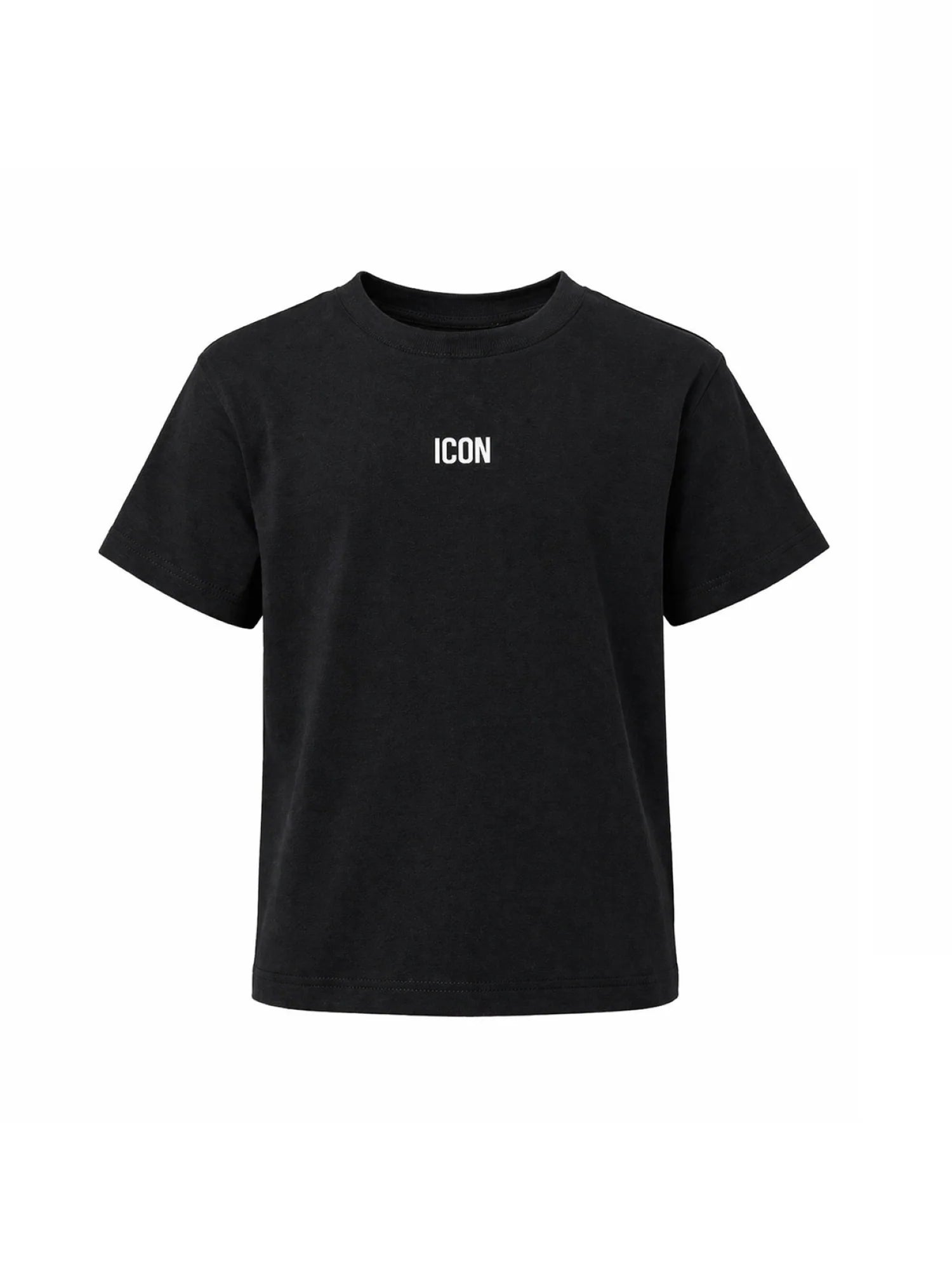 Icon T-shirt bambina manica corta con logo nero IGKS001251 9000 ICON 