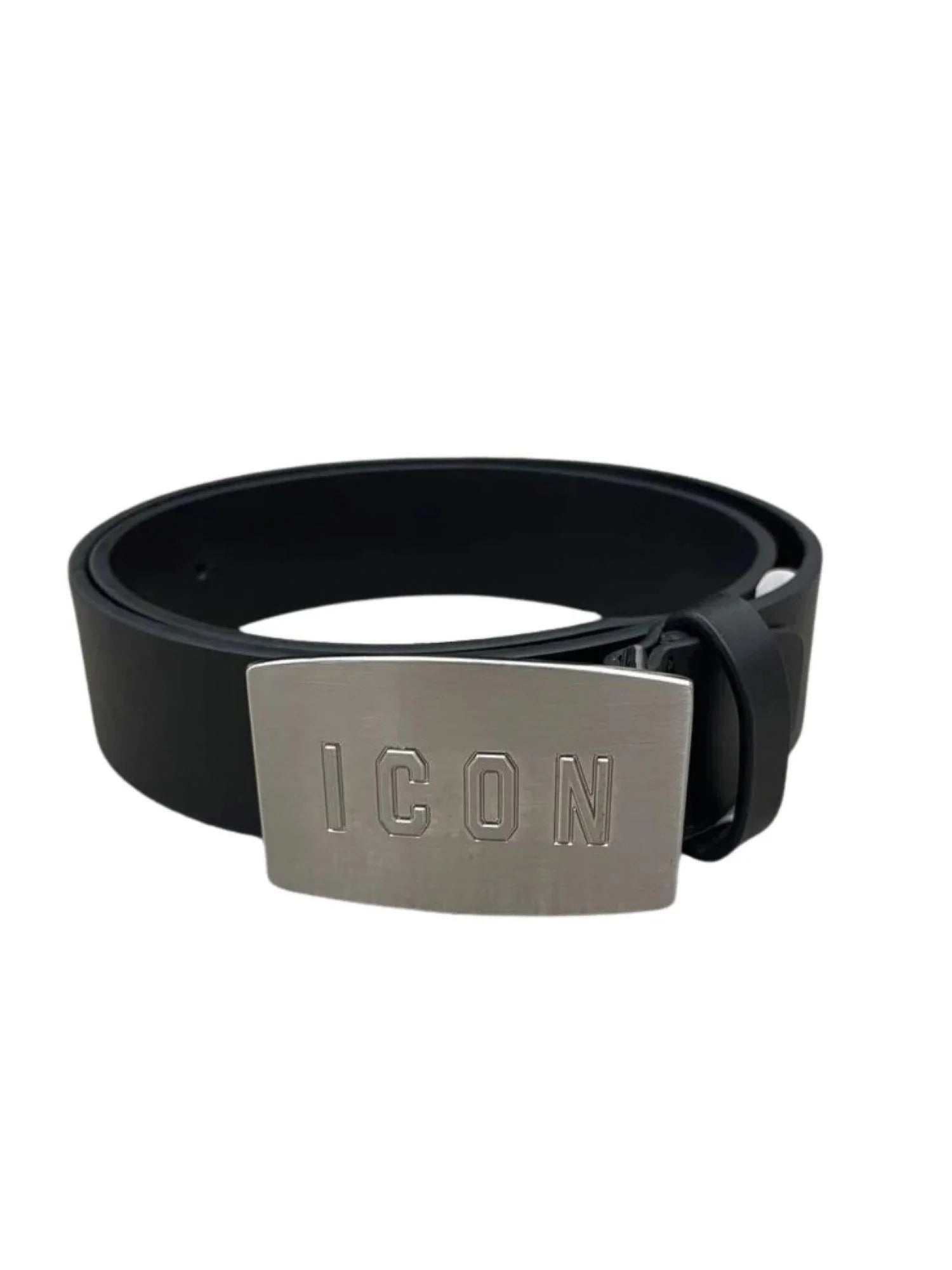 Icon cintura bambino in ecopelle placca logo nero IJXAC001022 9000 ICON 