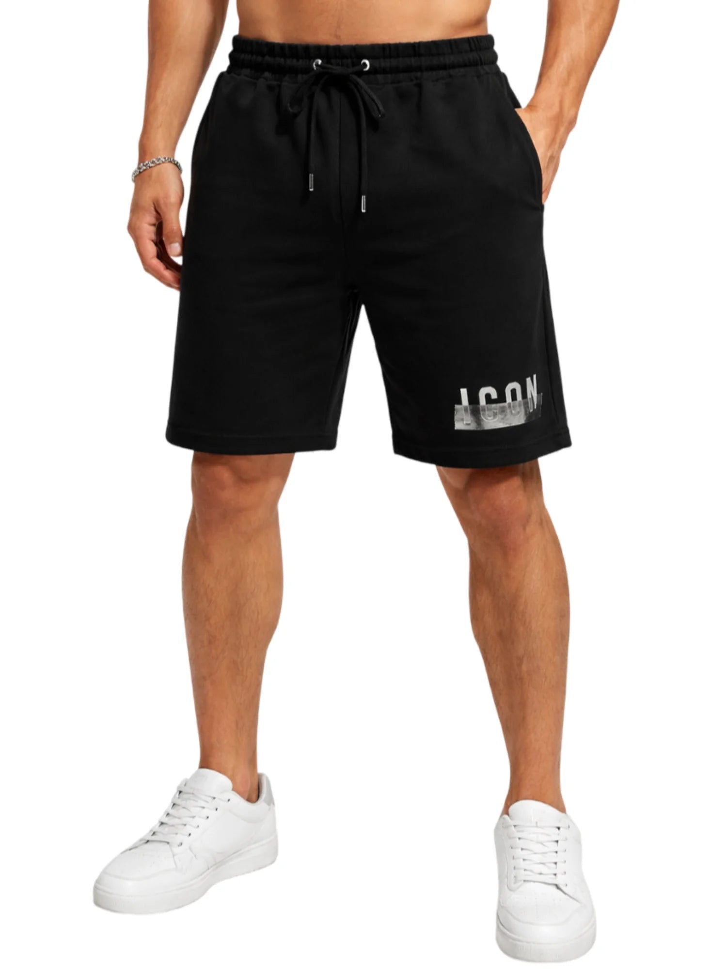 Icon bermuda uomo con logo nero IUB018 NERO ICON 