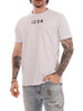 Icon T-shirt uomo manica corta con logo bianco nero