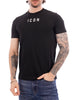 Icon T-shirt uomo manica corta con logo nero