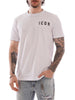Icon T-shirt uomo manica corta con logo bianco
