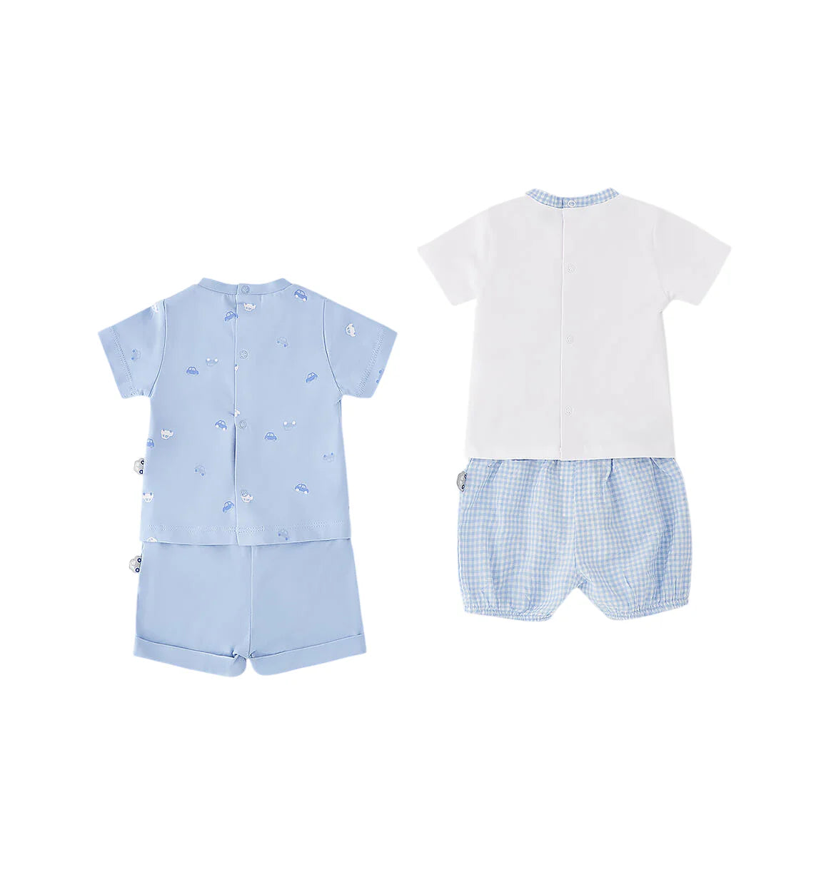 iDo 2 completi neonato con shorts bianco celeste 4G057 6BVB iDO 