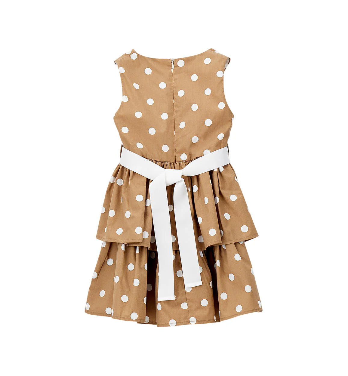 iDo abito bambina a balze fantasia pois marrone bianco 4G334 6BVQ iDO 