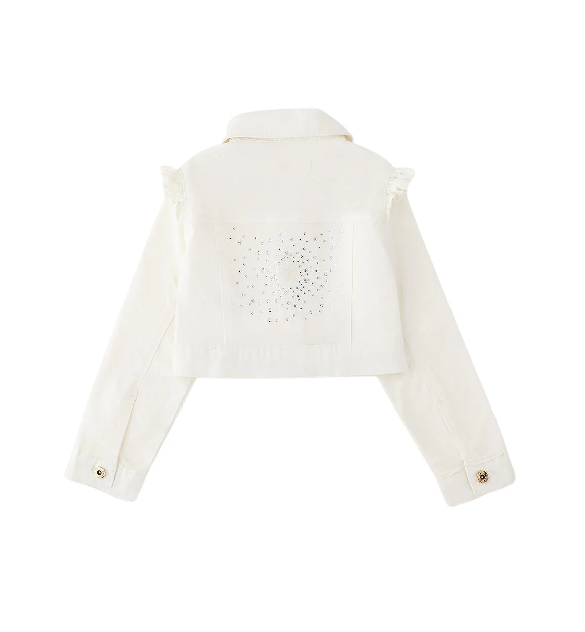 iDo giubbino bambina in cotone con rouches panna 4G393 0112 iDO 