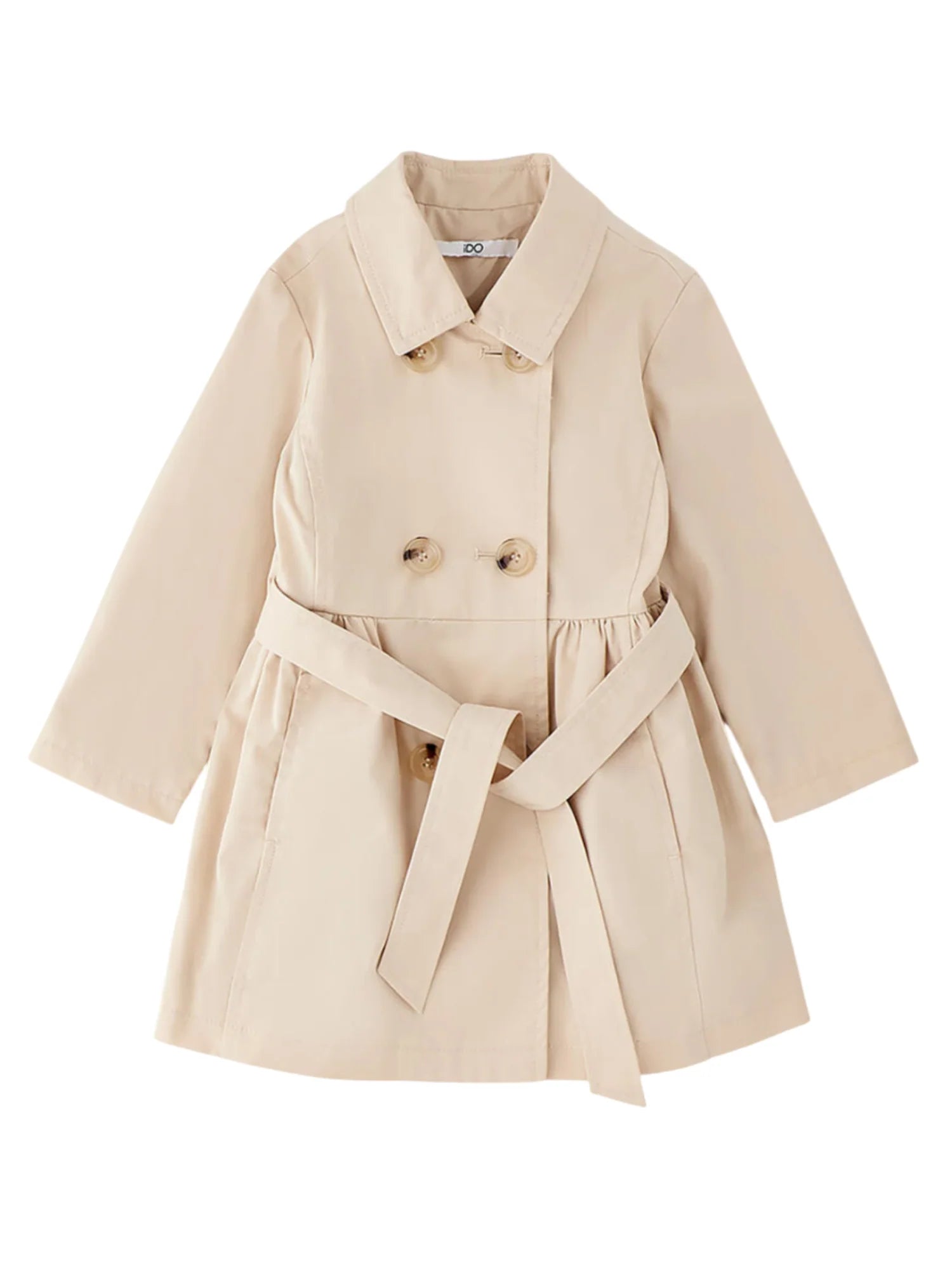 iDo trench doppiopetto bambina con cintura beige 4G394 0924 iDO 
