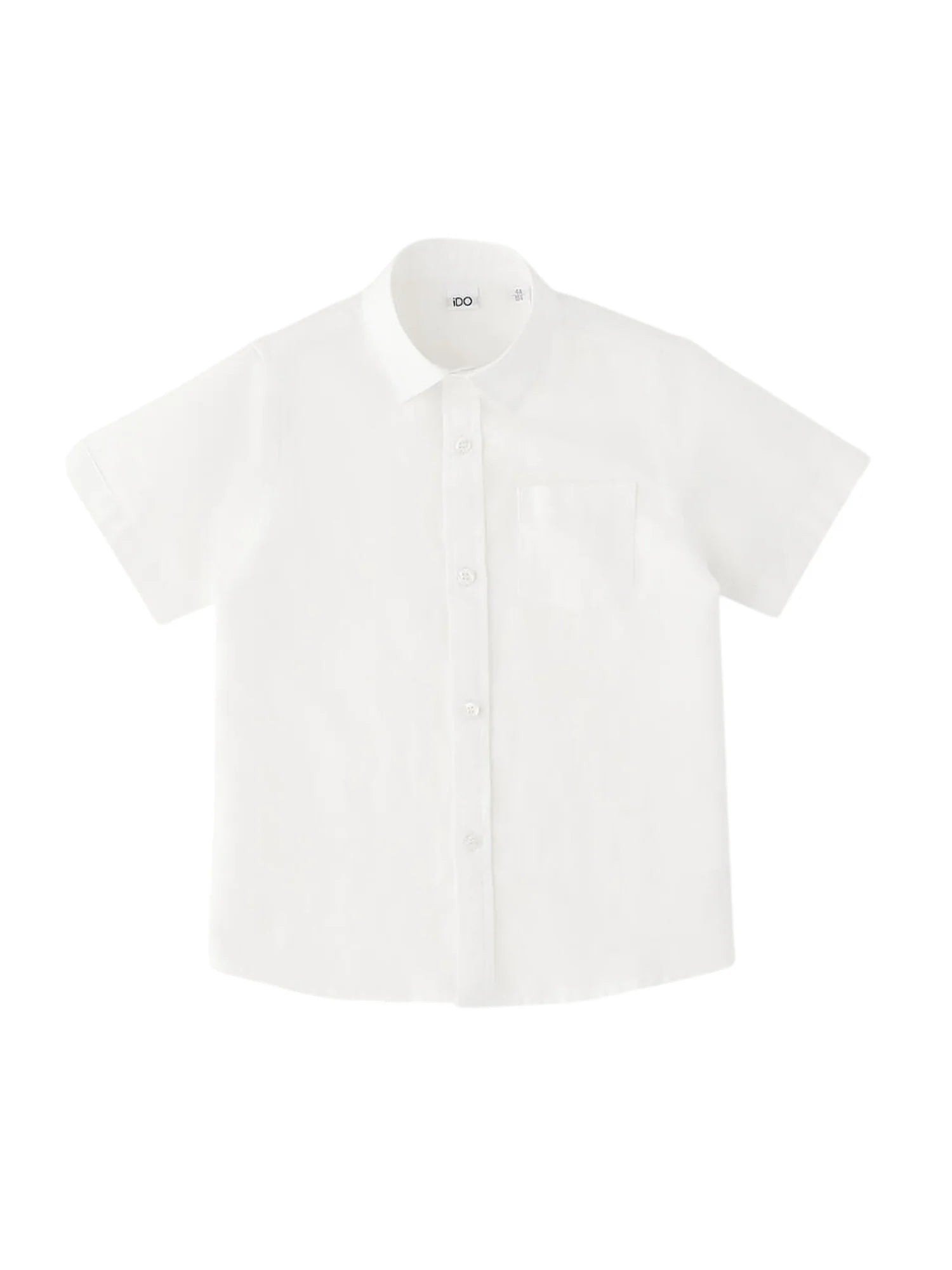 iDo camicia manica corta bambino misto lino bianco 4G450 0113 iDO 