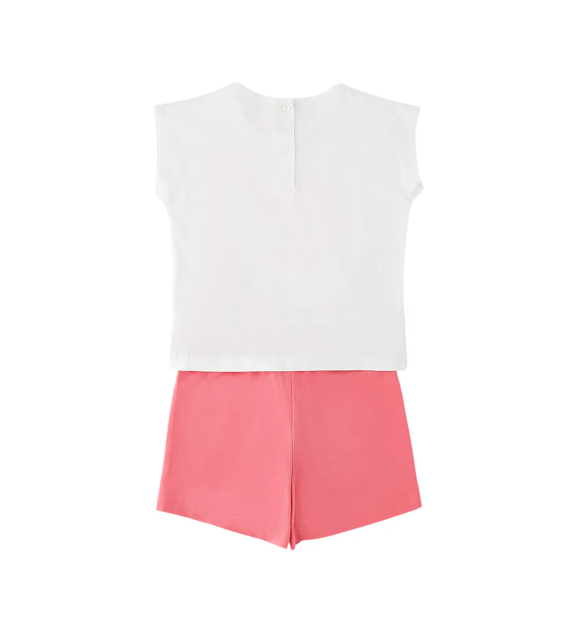 iDo completo estivo bambina T-shirt e shorts bianco rosa 4G544 0113 iDO 