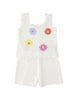 iDo completo bambina crochet con fiori bianco