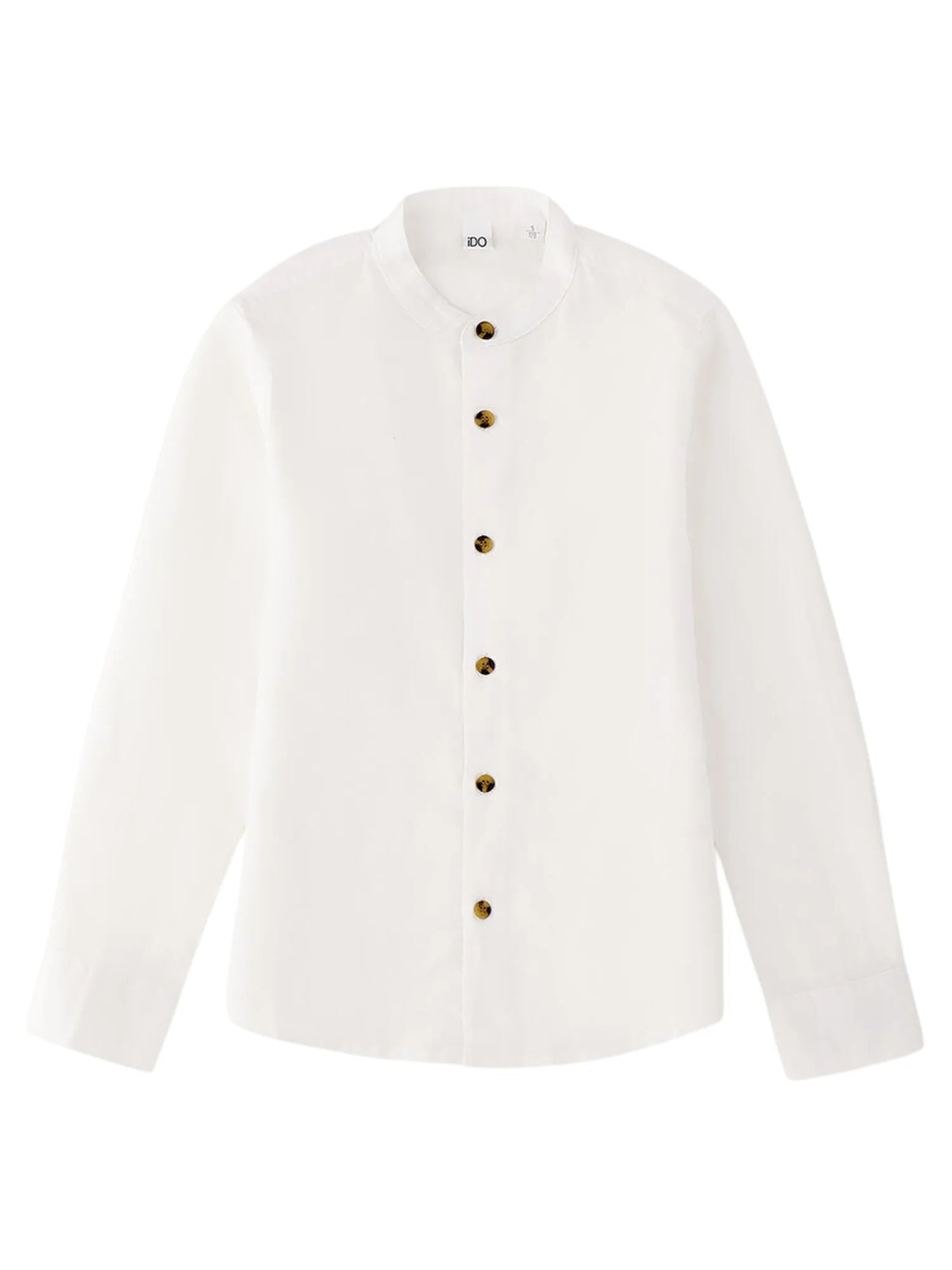 iDo camicia alla coreana misto lino bambino bianco 4G594 0113 iDO 