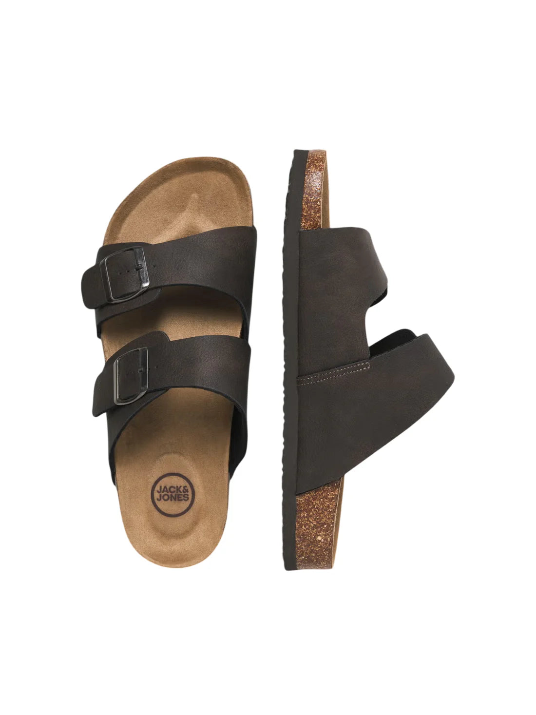 Jack&Jones ciabatte uomo con fascette marrone 12289356 JAVA JACK&JONES 