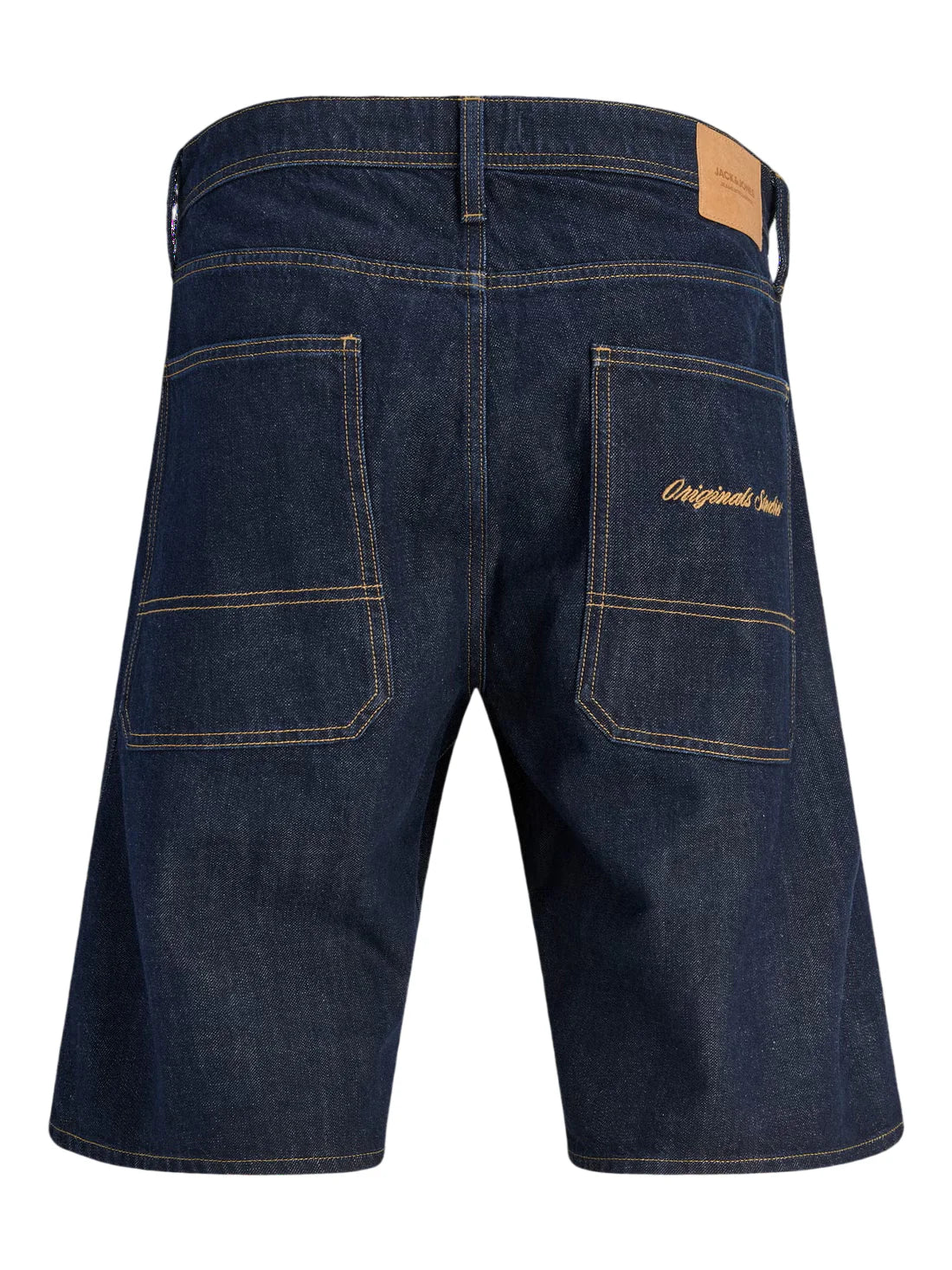 Jack&Jones bermuda uomo in denim baggy lavaggio scuro 12297448 BLUE DENIM RAW JACK&JONES 