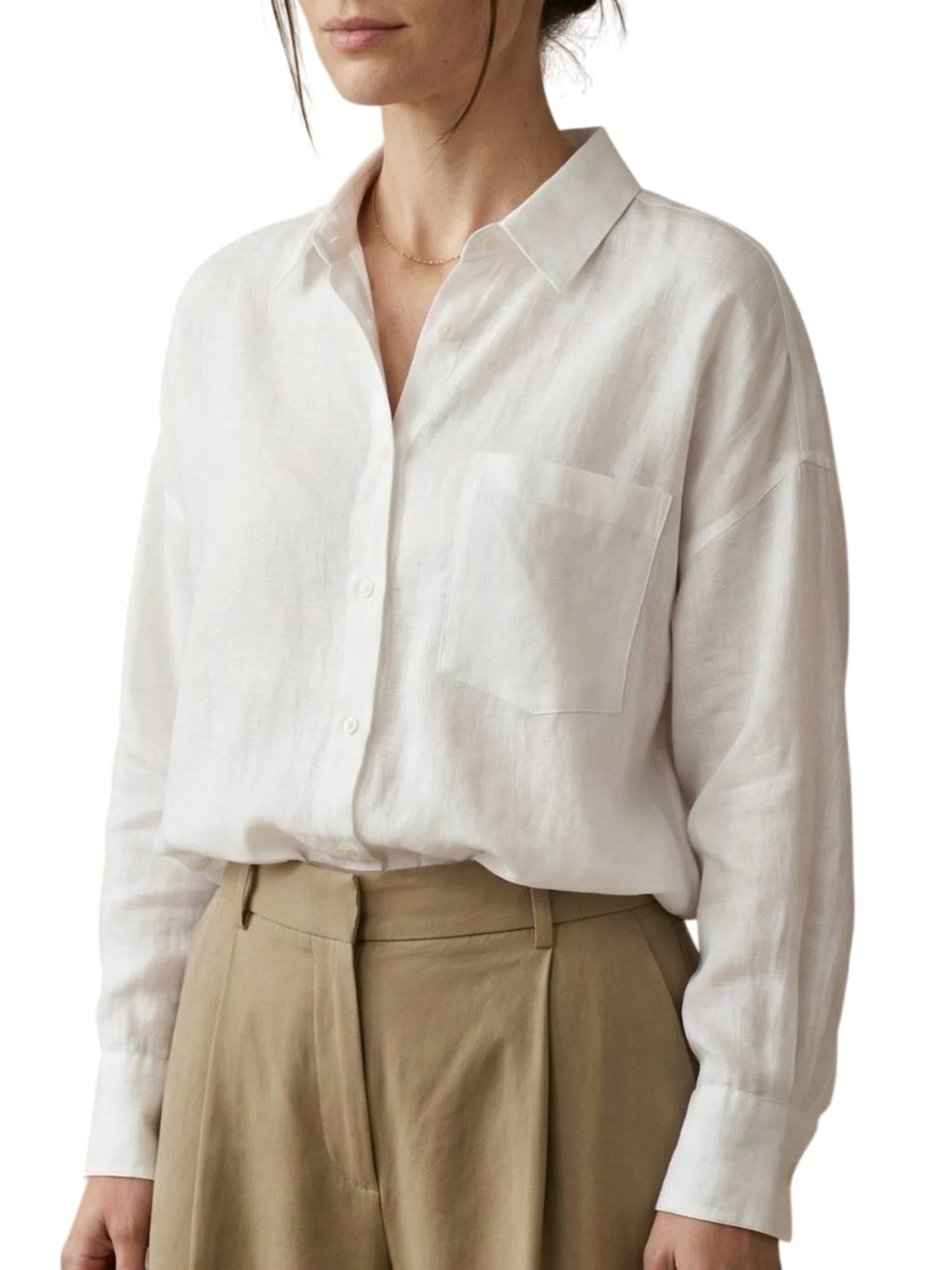 Jc Sophie camicia in lino donna Leona panna L3117 OFF WHITE JC SOPHIE 
