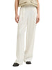 Jjxx pantaloni palazzo gessati donna misto lino panna beige