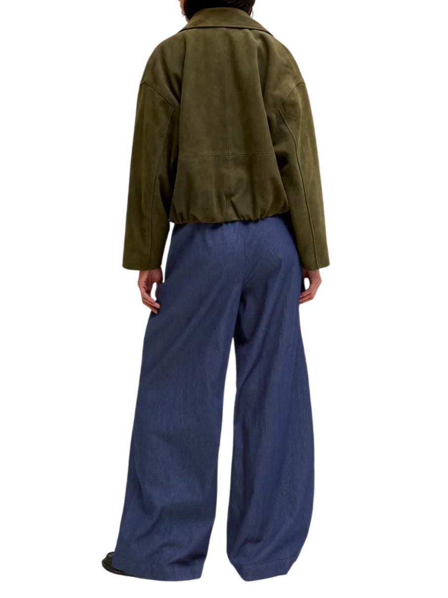 Jjxx jeans donna wide leg con pinces lavaggio scuro 12287867 DARK BLUE DENIM JJXX 
