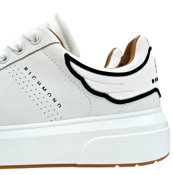 John Richmond sneakers uomo Action Leather in pelle bianco 31017 A John RICHMOND 