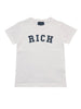 John Richmond T-shirt bambino Mapel con logo bianco