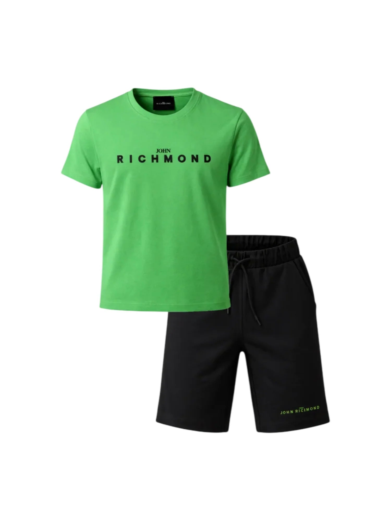 John Richmond completo bambino T-shirt e shorts verde nero RBP26018CJ GREEN VIBRANT-BLACK John RICHMOND 