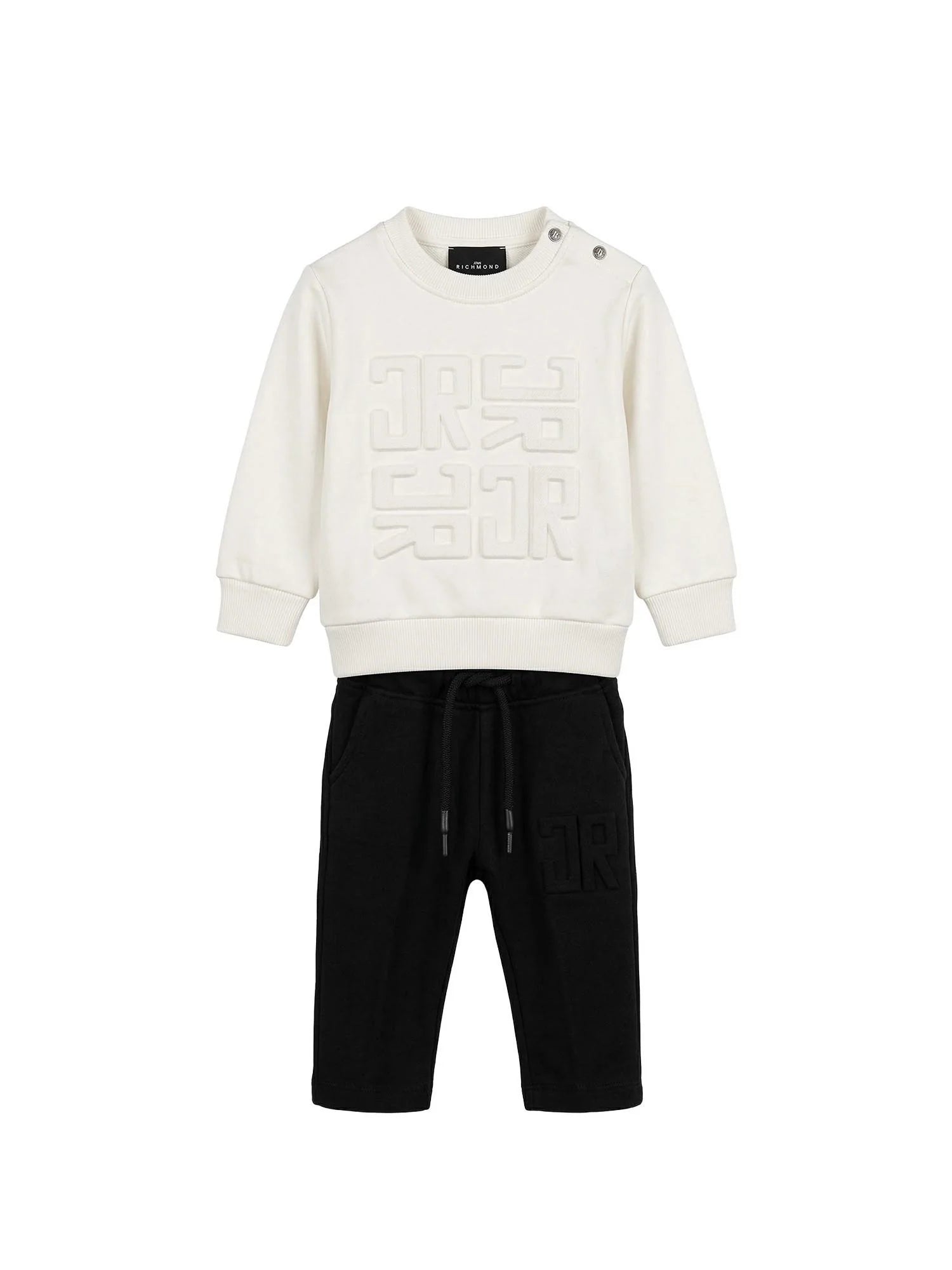 John Richmond completo neonato felpa e pantaloni bianco nero RIP26014CF WHITE-BLACK John RICHMOND 