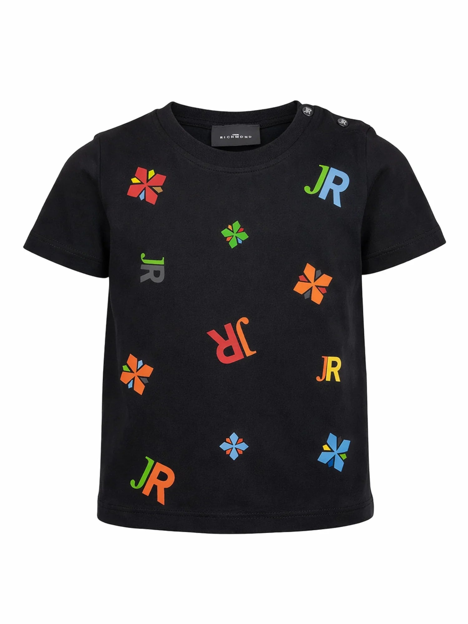 John Richmond T-shirt neonato Anrix stampe logo nero RIP26119TS BLACK John RICHMOND 