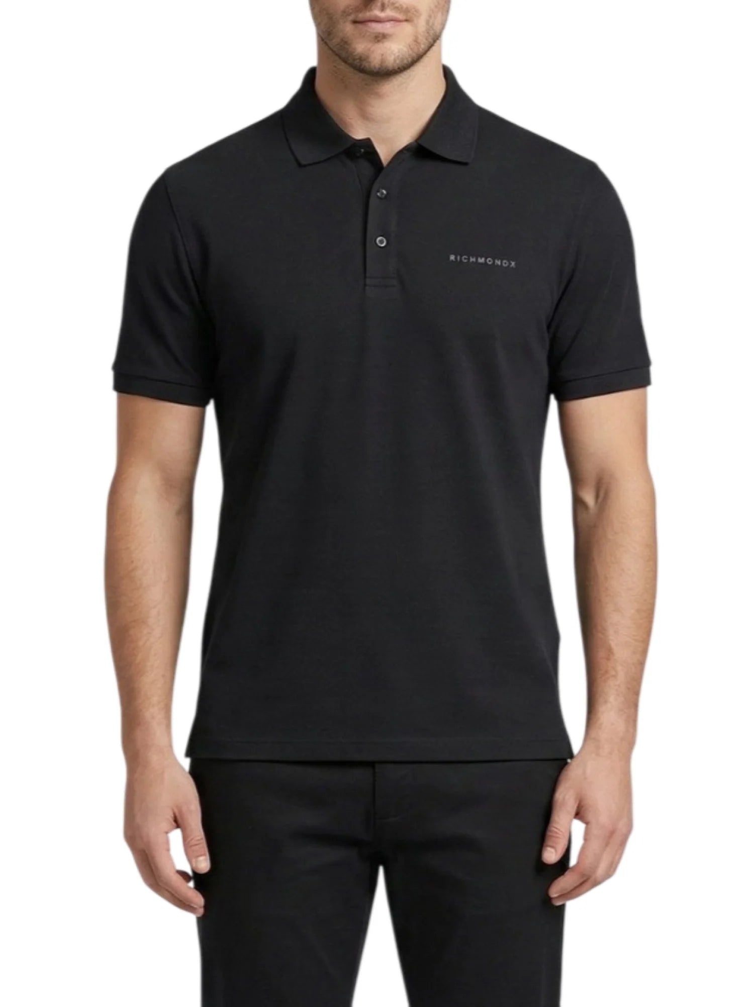 John Richmond polo uomo Segim manica corta nero UMP26035PO BLACK John RICHMOND 