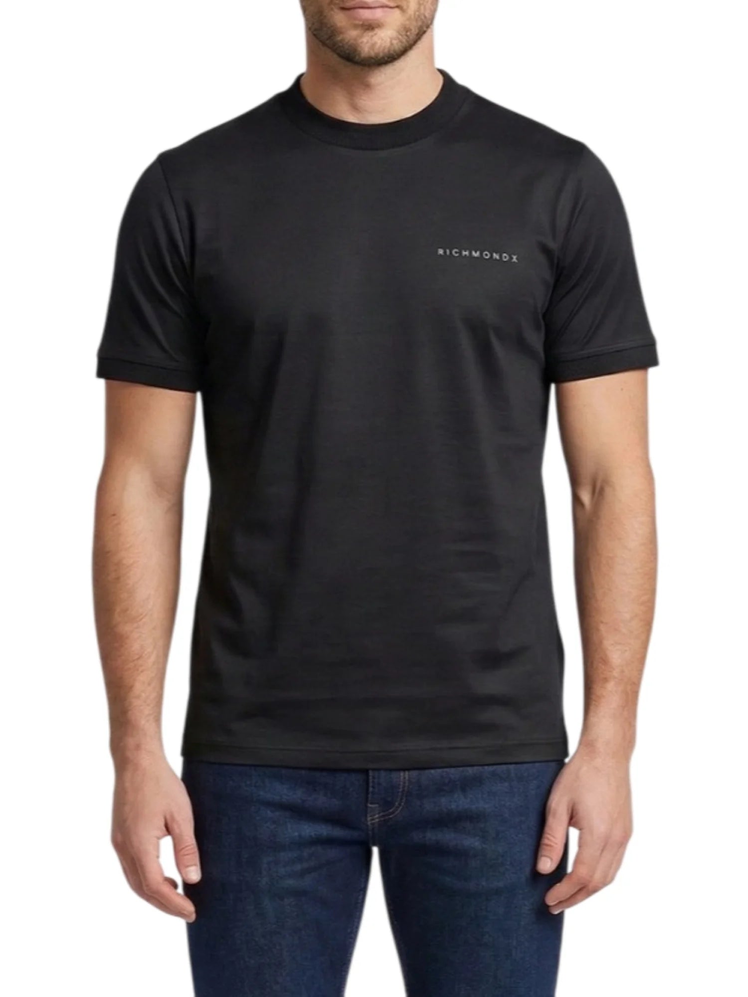 John Richmond T-shirt uomo manica corta con logo nero UMP26076TS BLACK John RICHMOND 