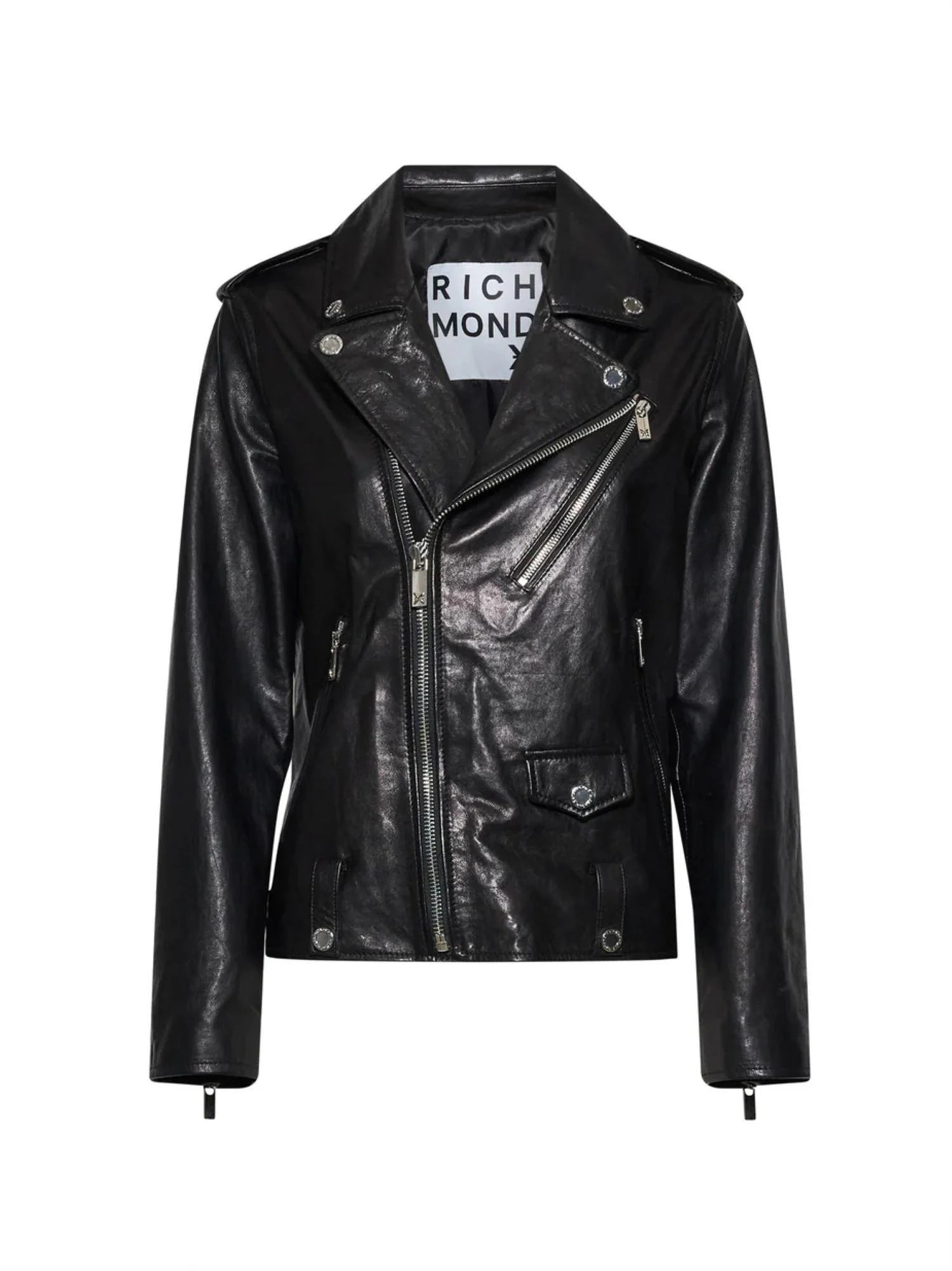 John Richmond giubbino uomo in pelle Dagon nero UMP26339GB BLACK John RICHMOND 