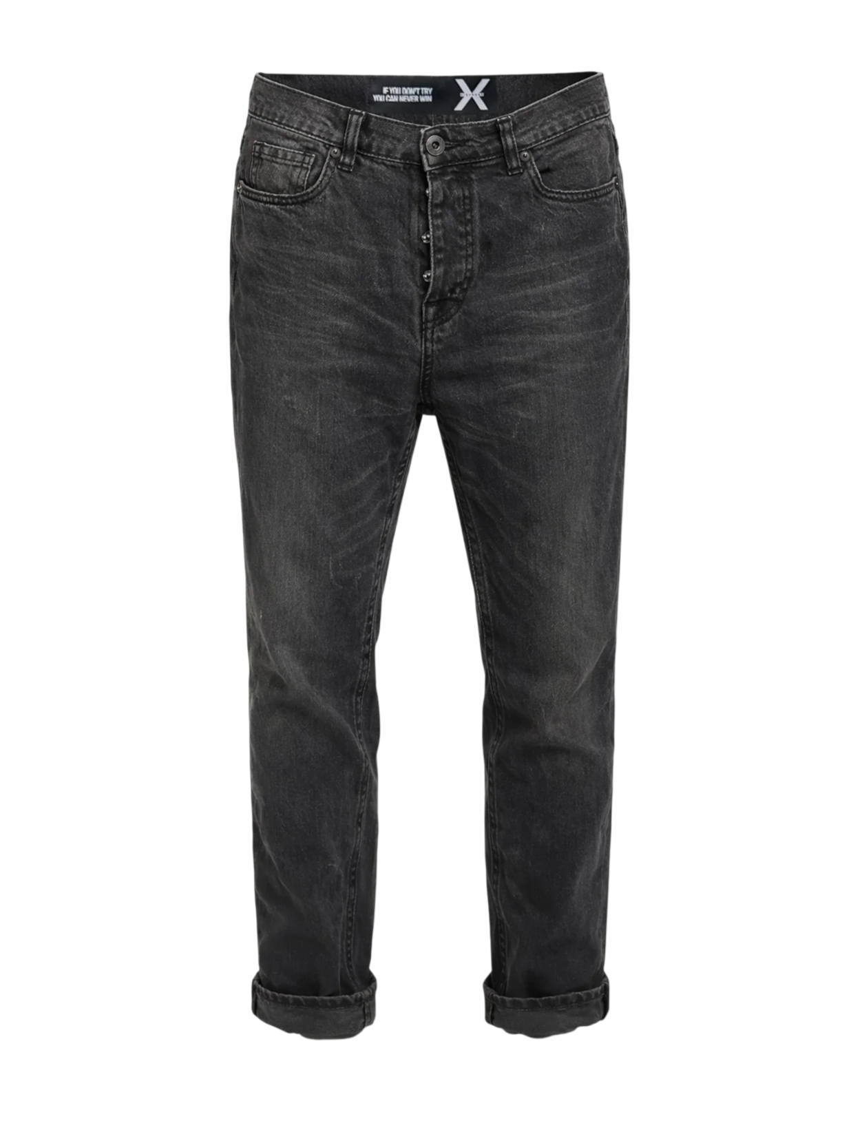 John Richmond jeans uomo Grikio effetto used lavaggio nero UMP26372JE DENIM BLACK John RICHMOND 