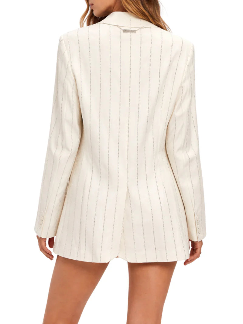 John Richmond giacca blazer Cedis con strass bianco latte UWP26160GC OFF-WHITE John RICHMOND 