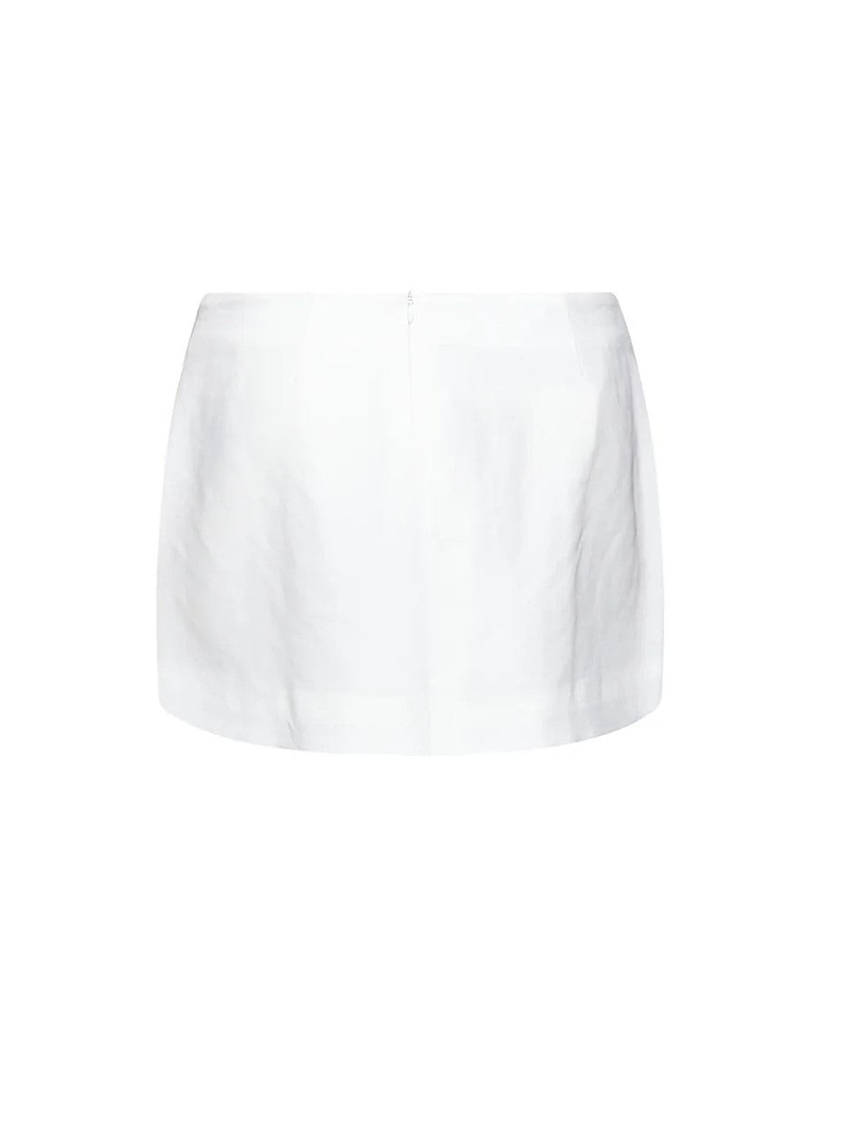 John Richmond gonna corta donna con applicazioni gioiello bianco UWP26230MG WHITE John RICHMOND 