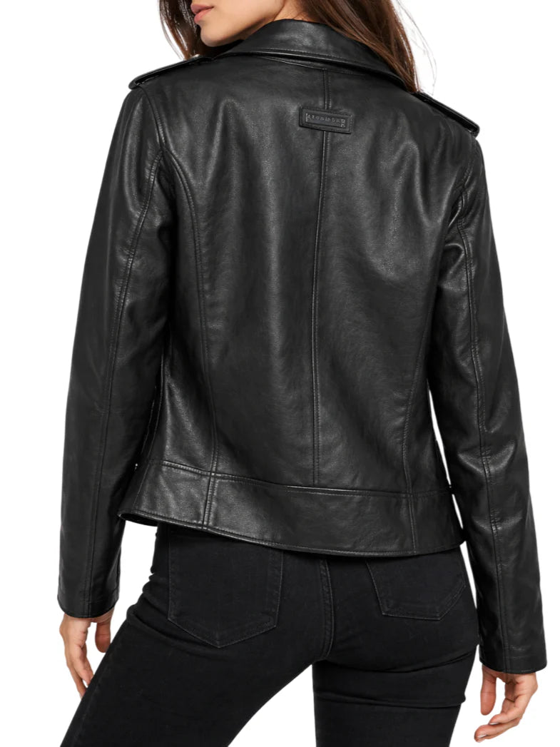 John Richmond giubbino chiodo in pelle Balad nero UWP26245GB BLACK John RICHMOND 