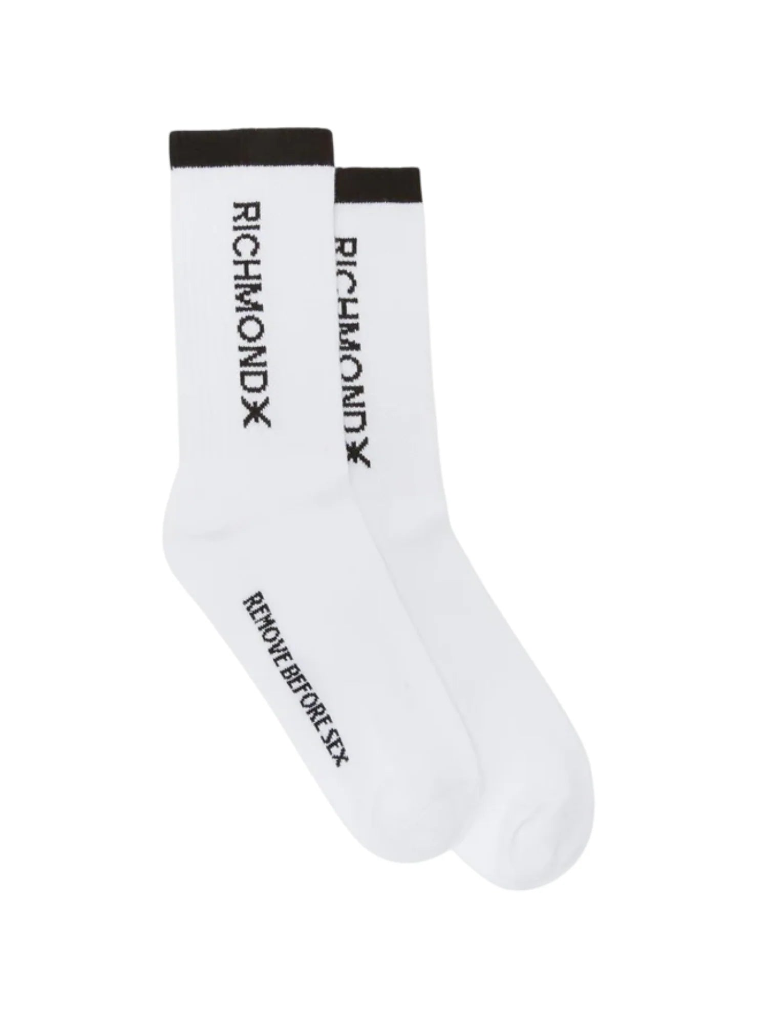 John Richmond calzini uomo Arnis con logo bianco UXP26031CZ WHITE-BLK John RICHMOND 