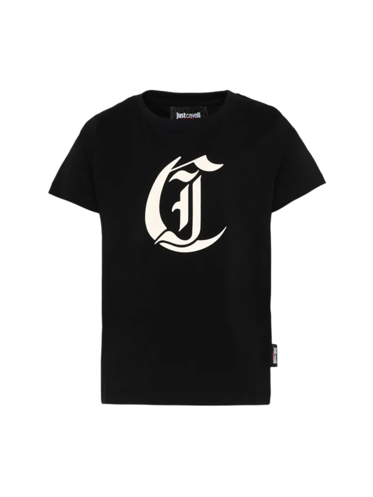 Just Cavalli T-shirt unisex bambino con logo nero JBP26014TS BLACK JUST CAVALLI 
