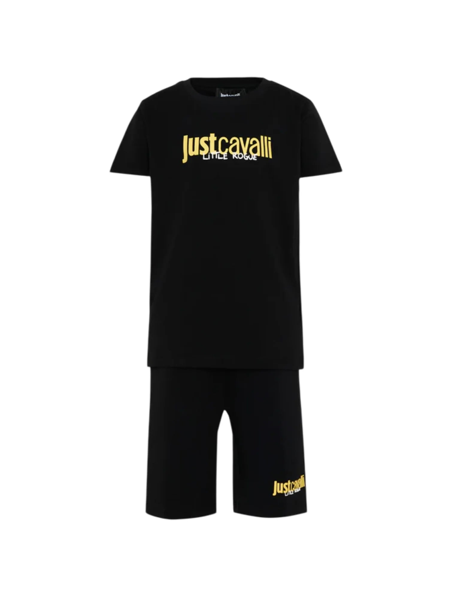 Just Cavalli completo bambino T-shirt  e shorts nero JBP26023CJ BLACK-BLACK JUST CAVALLI 