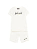 Just Cavalli completo bambino T-shirt  e shorts panna