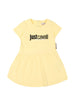 Just Cavalli abito neonata Akkay con logo giallo