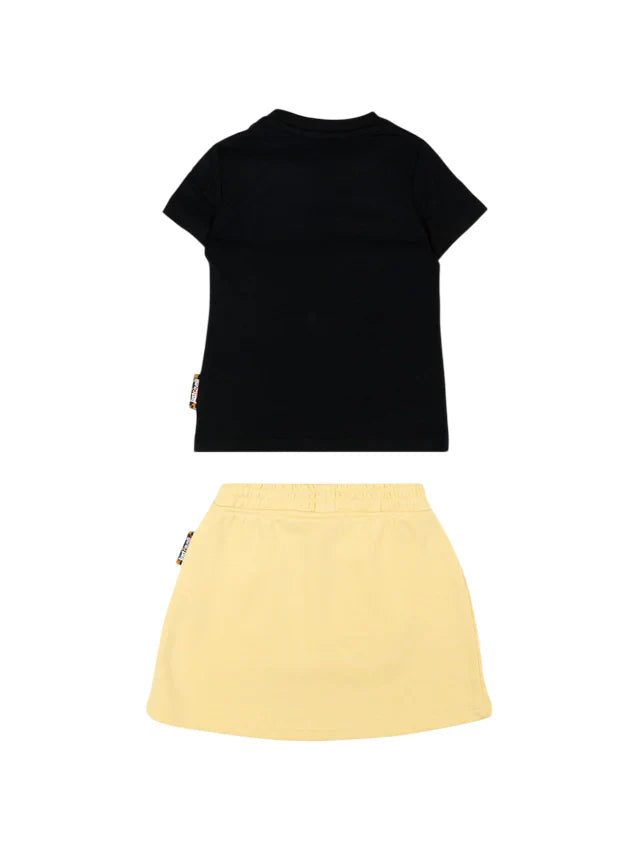 Just Cavalli completo neonata T-shirt e gonna nero giallo JIP26035CJ BLACK-POCORN JUST CAVALLI 