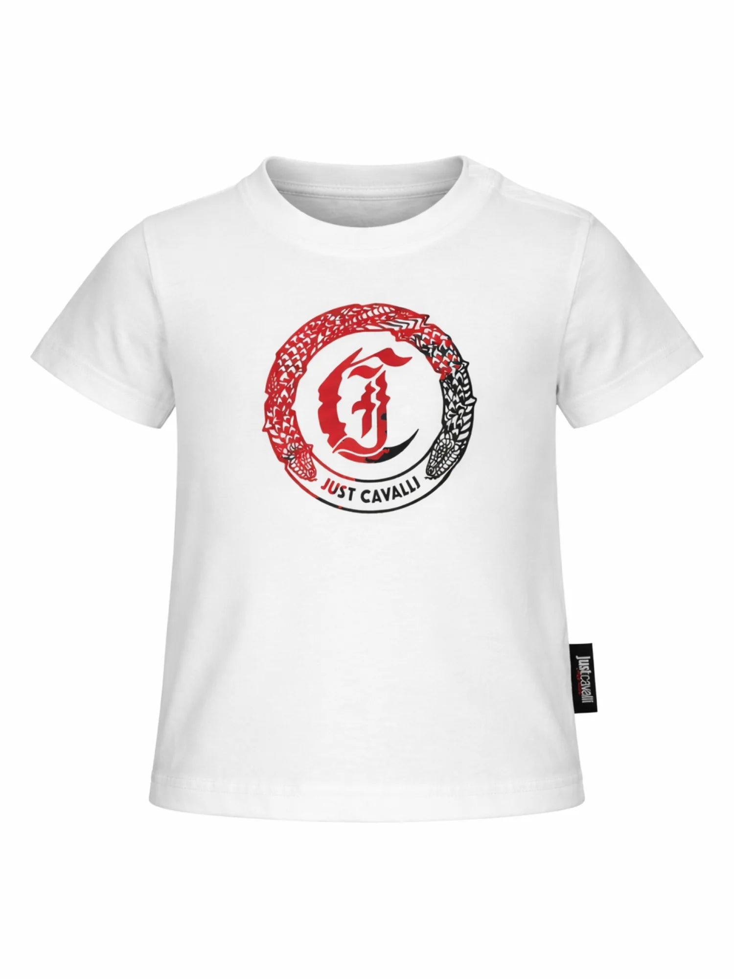 Just Cavalli T-shirt manica corta neonato con logo bianco JIP26065TS WHITE CLOUD DANCER JUST CAVALLI 