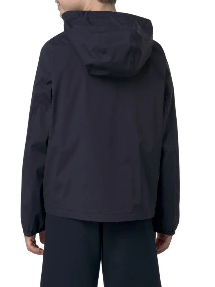 K-Way giubbino leggero antivento Jack con cappuccio blu K41335W K89 K-WAY 