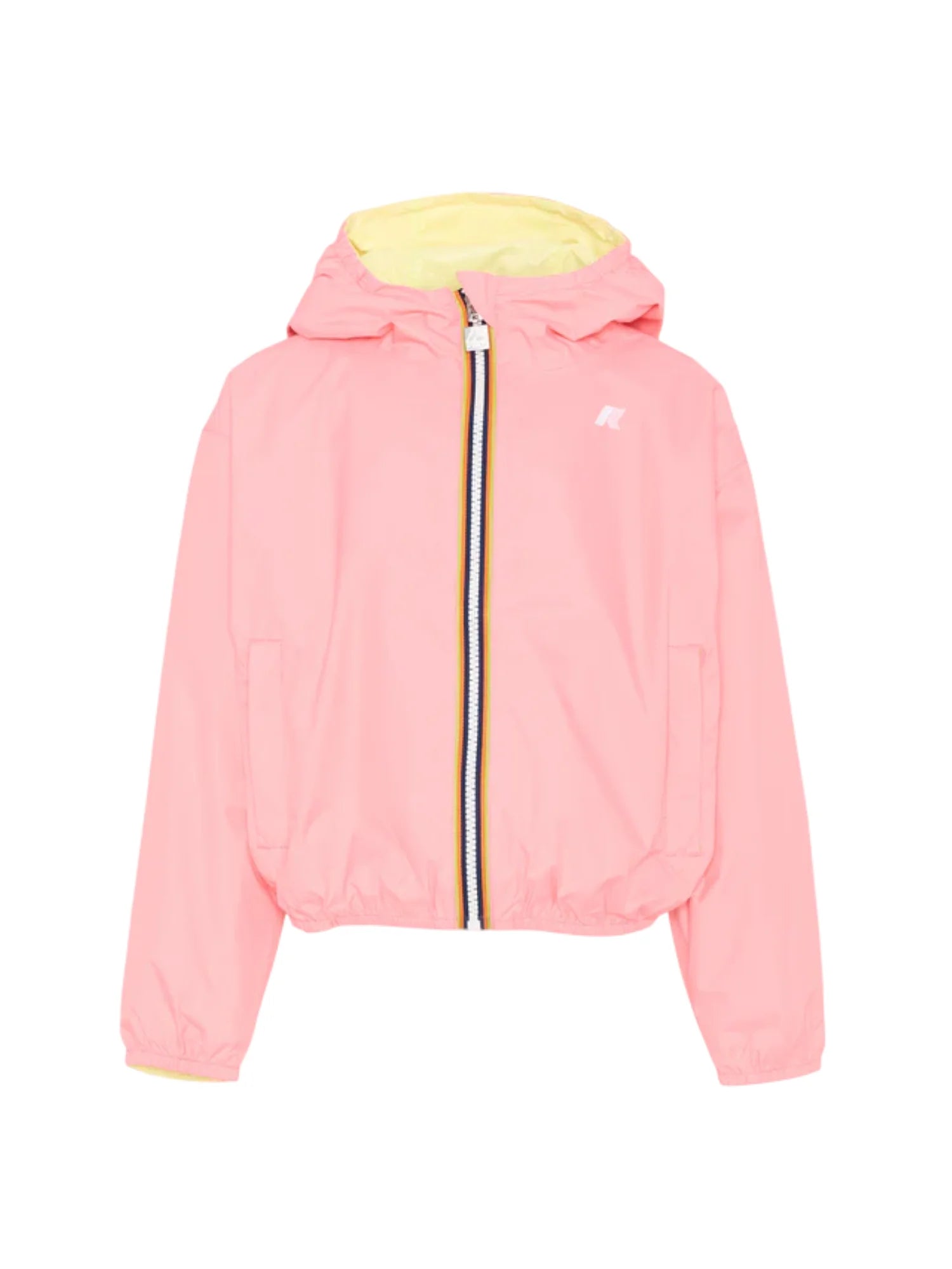 K-Way giubbino reversibile bambina con cappuccio rosa giallo K41337W C0W K-WAY 