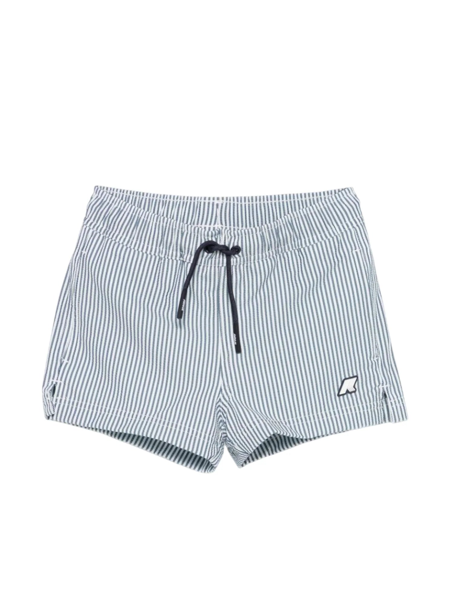 K-Way boxer mare a righe bambino bianco blu K71426W ALD K-WAY 